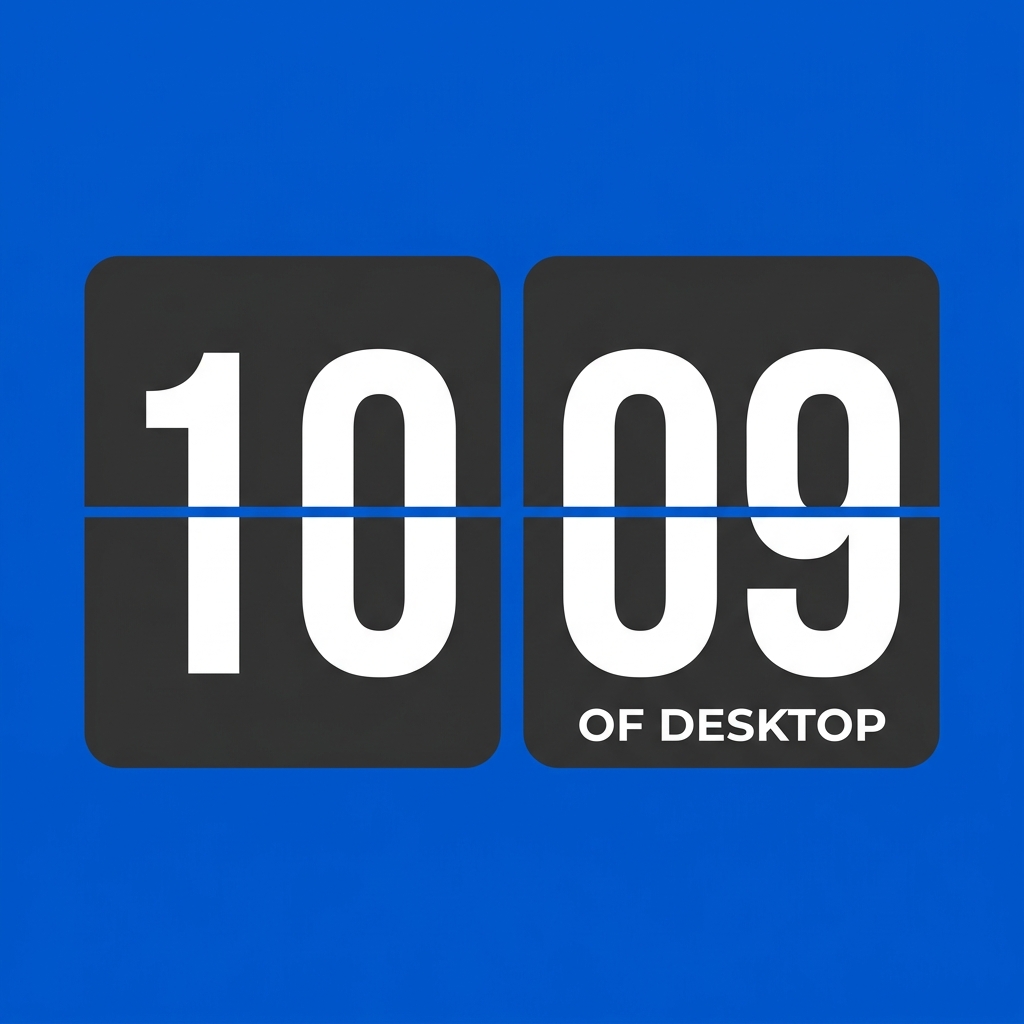 Flip Clock Of Desktop